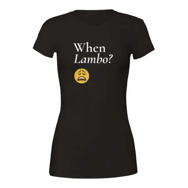 When Lambo Crypto Girl T-shirt - Bitcoin Merchandise